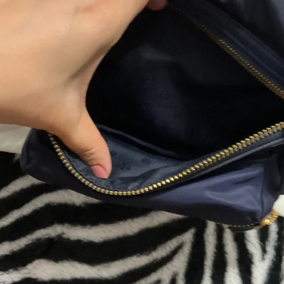 Tory Burch Navy Belt Bag with Gold Accents - Picture 2 of 5